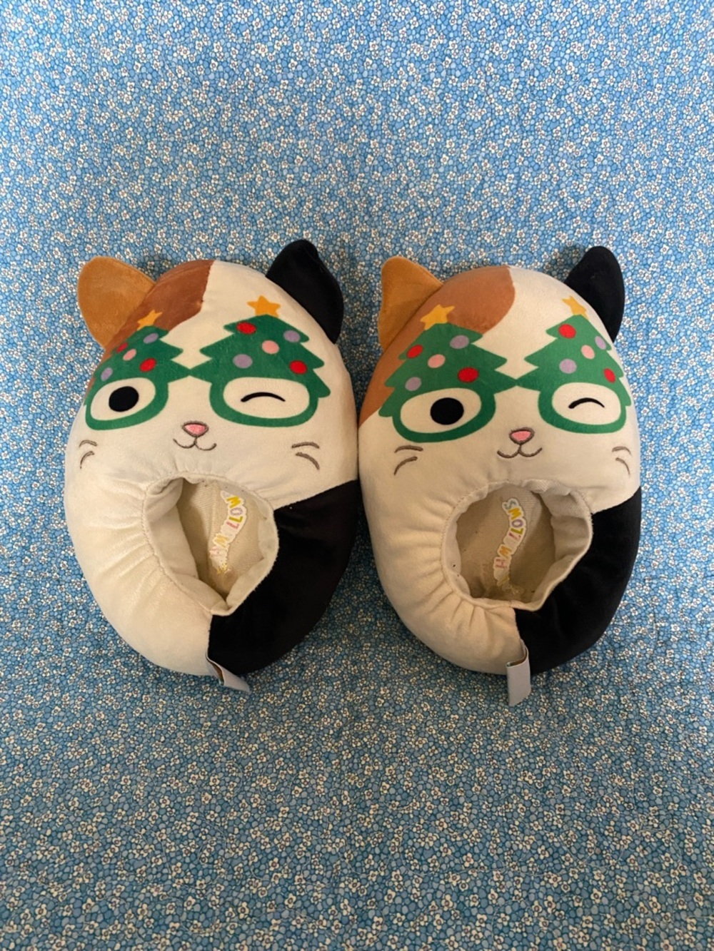 Squishmallow Cam Christmas tree slippers